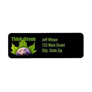 Think Green Return Address Labels