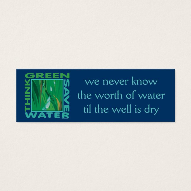 Think Green, Save Water (Front)