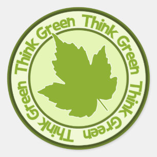 Think Green stickers