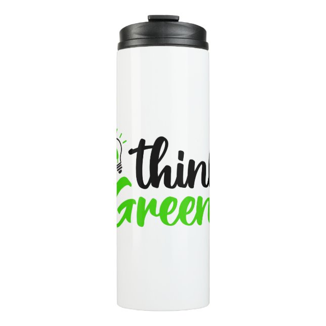 think green thermal tumbler (Front)
