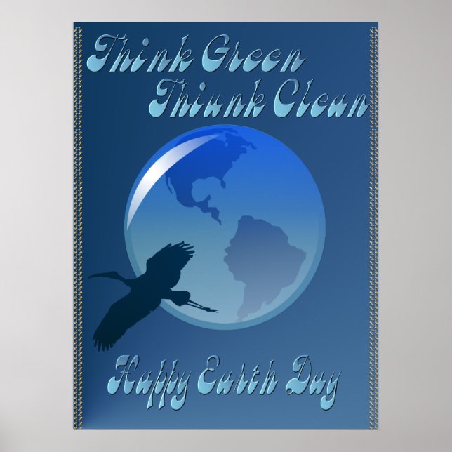 Think Green Think Clean Poster (Front)