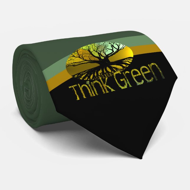 Think Green Tie (Rolled)