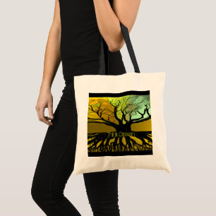 Think Green Tree Roots Tote Bag -