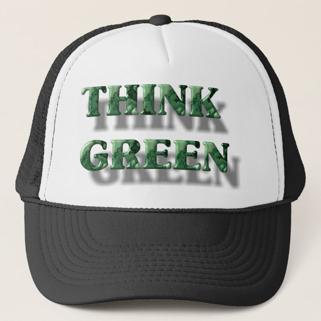Think Green Trucker Hat (Front)