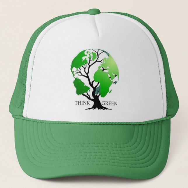 Think Green Trucker Hat (Front)