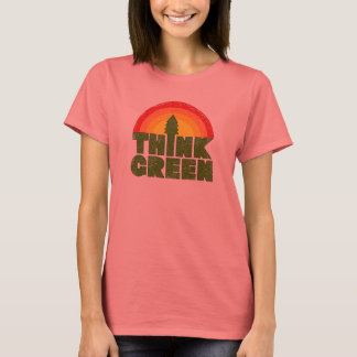 Think Green Vintage Style T-Shirt