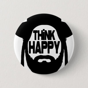 Think Happy 6 Cm Round Badge