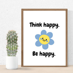 Think Happy Be Happy – Positive Mindset Kids Print