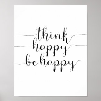Think Happy Be Happy Poster