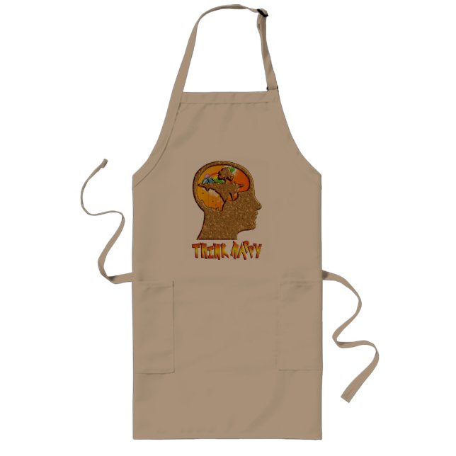 Think Happy Long Apron (Front)