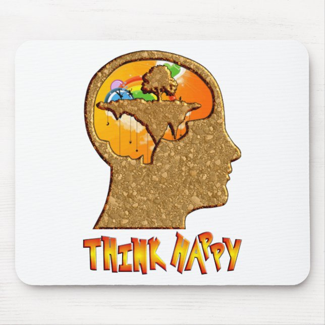 Think Happy Mouse Mat (Front)