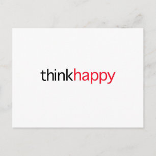 Think Happy (red edition) Postcard