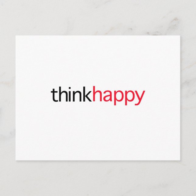 Think Happy (red edition) Postcard (Front)