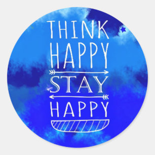 Think Happy Thoughts Collectable Gifts Classic Round Sticker
