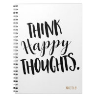 THINK HAPPY THOUGHTS Personalised Custom
