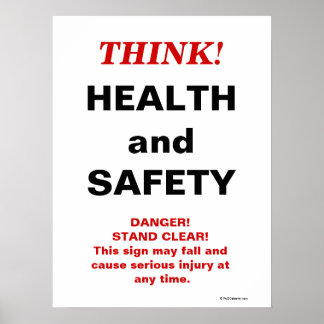 Funny Safety Posters | Zazzle.co.uk