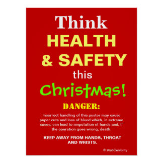 Think Health and Safety This Christmas Joke Sign