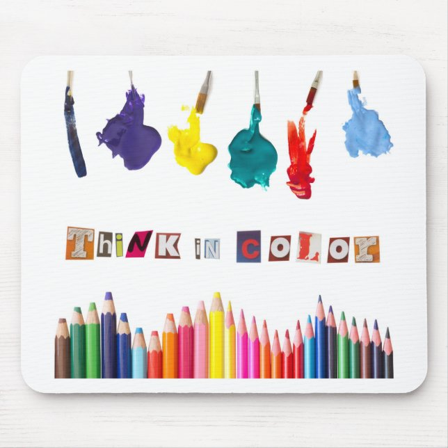 think in colour mouse mat (Front)
