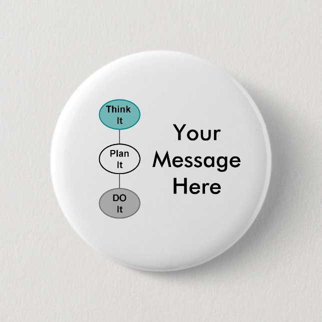Think It 6 Cm Round Badge (Front)