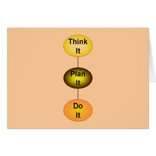 Think It Plan It Do It Card