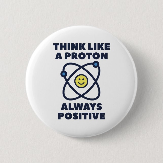 Think Like A Proton 6 Cm Round Badge (Front)