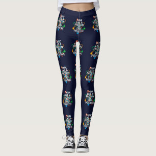 THINK LIKE A PROTON AND STAY POSITIVE Science Leggings