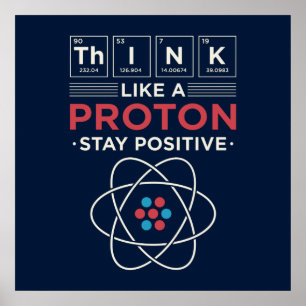 Think Like A Proton Chemistry Nerd Dorm Room Poster