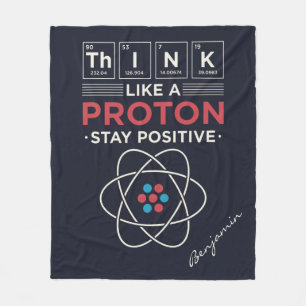 Think Like A Proton Chemistry Teacher and Nerd Fleece Blanket