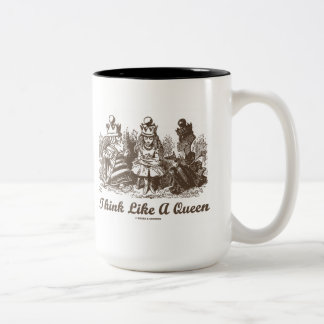 Think Like A Queen Alice White Queen Red Queen Two-Tone Coffee Mug