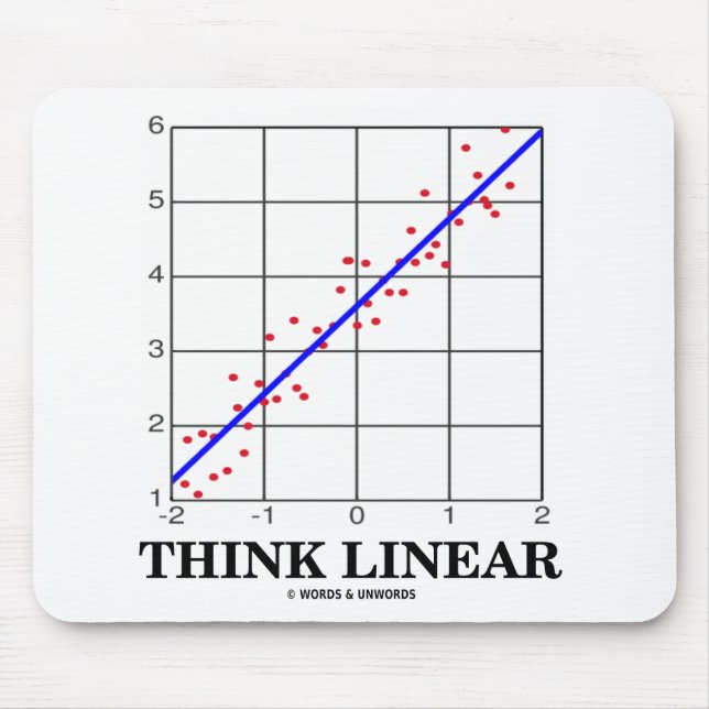 Think Linear (Linear Regression Statistics) Mouse Mat (Front)