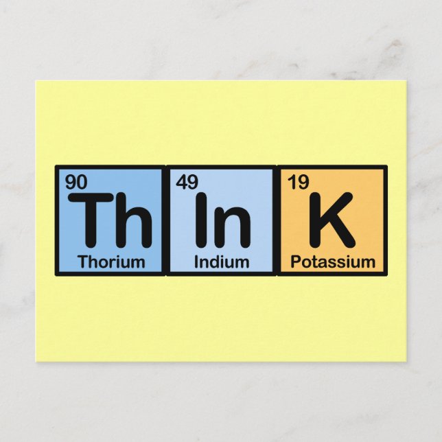Think made of Elements Postcard (Front)