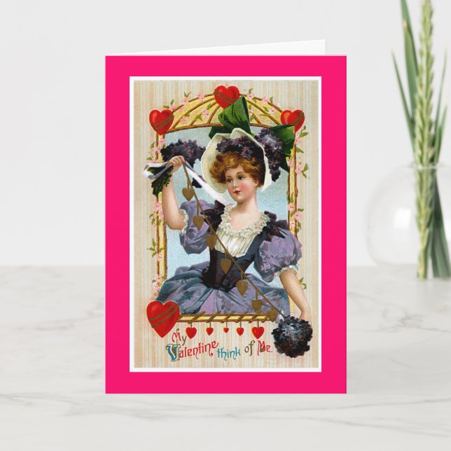 Think of Me Valentine Holiday Card (Front)