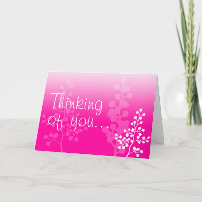 Think of you (Blank Inside) Thank You Card (Front)