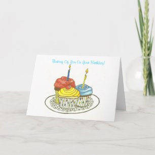 Think Of You Happy Birthday Card