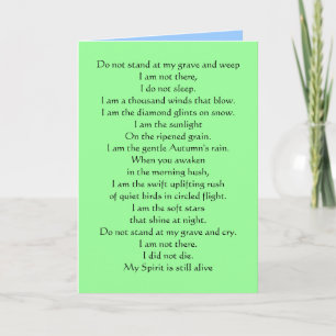 Think of you sympathy card