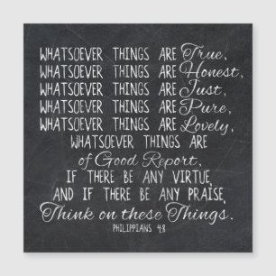 Think on These Things Christian Bible Scripture