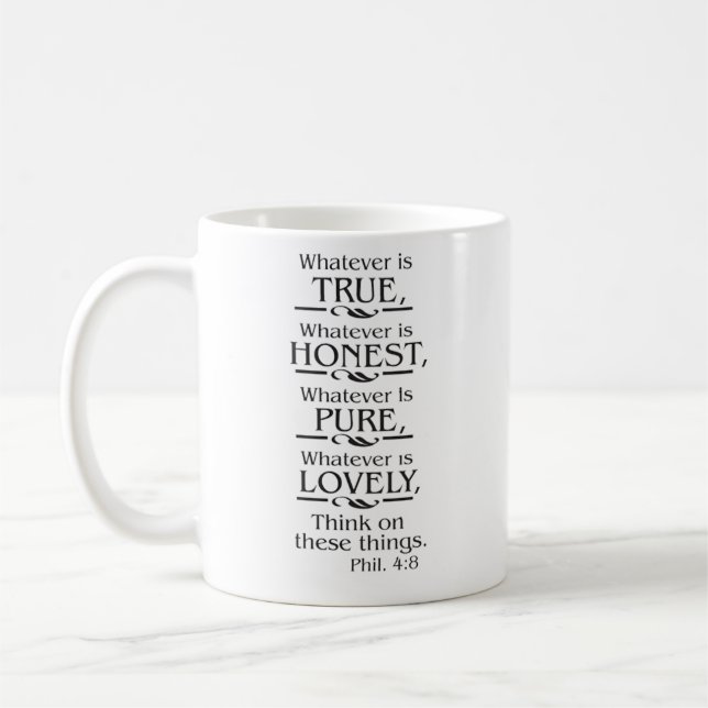 Think on these things coffee mug (Left)