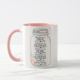 Think on these things coffee mug