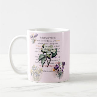 Think on These Things Scripture Coffee Mug