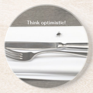Think optimistic! coaster