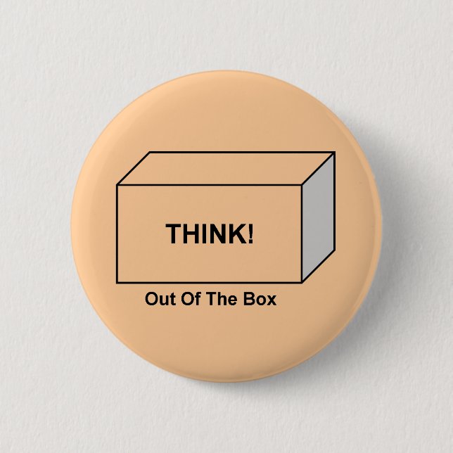 Think out of the Box 6 Cm Round Badge (Front)