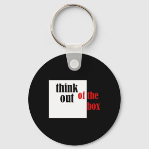 Think Out Of The Box Funny Design Key Ring