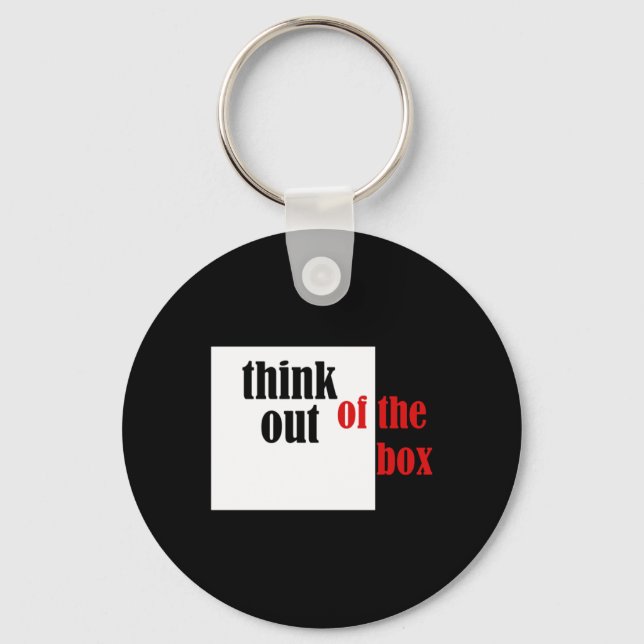 Think Out Of The Box Funny Design  Key Ring (Front)