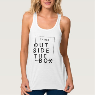 Think Outside The Box   Chic Inspirational Tank Top