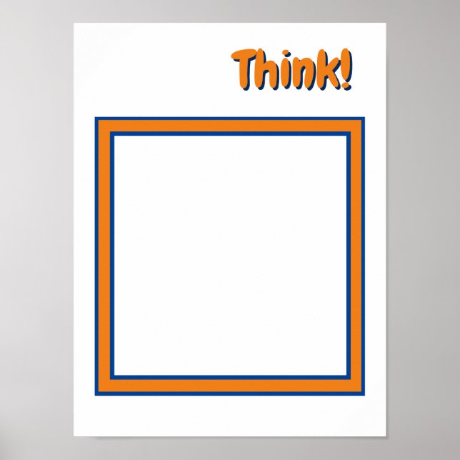 Think! Outside the Box (customisable) Poster (Front)