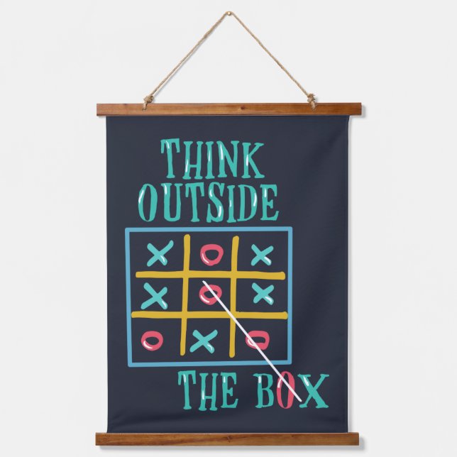 Think Outside the Box Dorm Room Hanging Tapestry (Front)