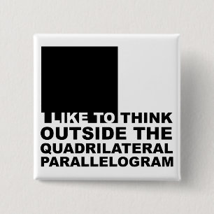 Think Outside the Box Funny Geek Nerd Button Badge