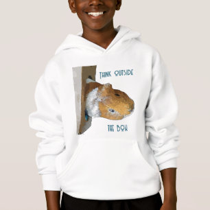 Think outside the box guinea pig kids hoodie