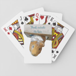 Think Outside the Box Guinea Pig Playing Cards