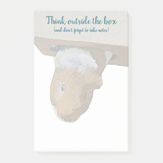 Think Outside the Box Guinea Pig Post-It Notes